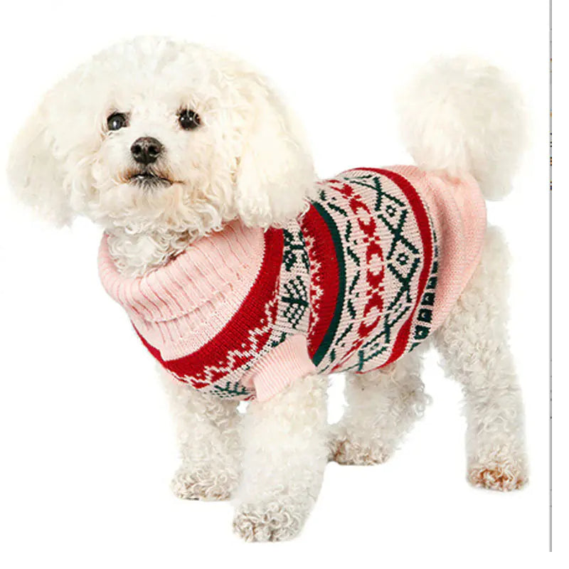2020 New Christmas Pet Sweater with Leaf Pattern