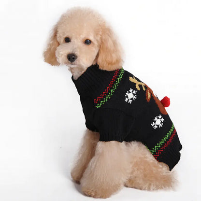 HSPET Christmas Pet Sweater - Rudolph Design for Cats & Dogs