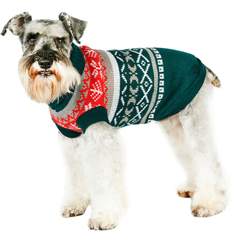 2020 New Christmas Pet Sweater with Leaf Pattern